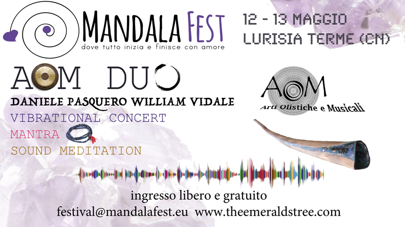 May 12 & 13 Mandala Fest Lurisia Terme Italy