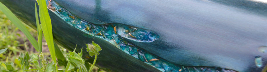 Didjeridoo orgone Crystal Sea made by the Emeralds tree